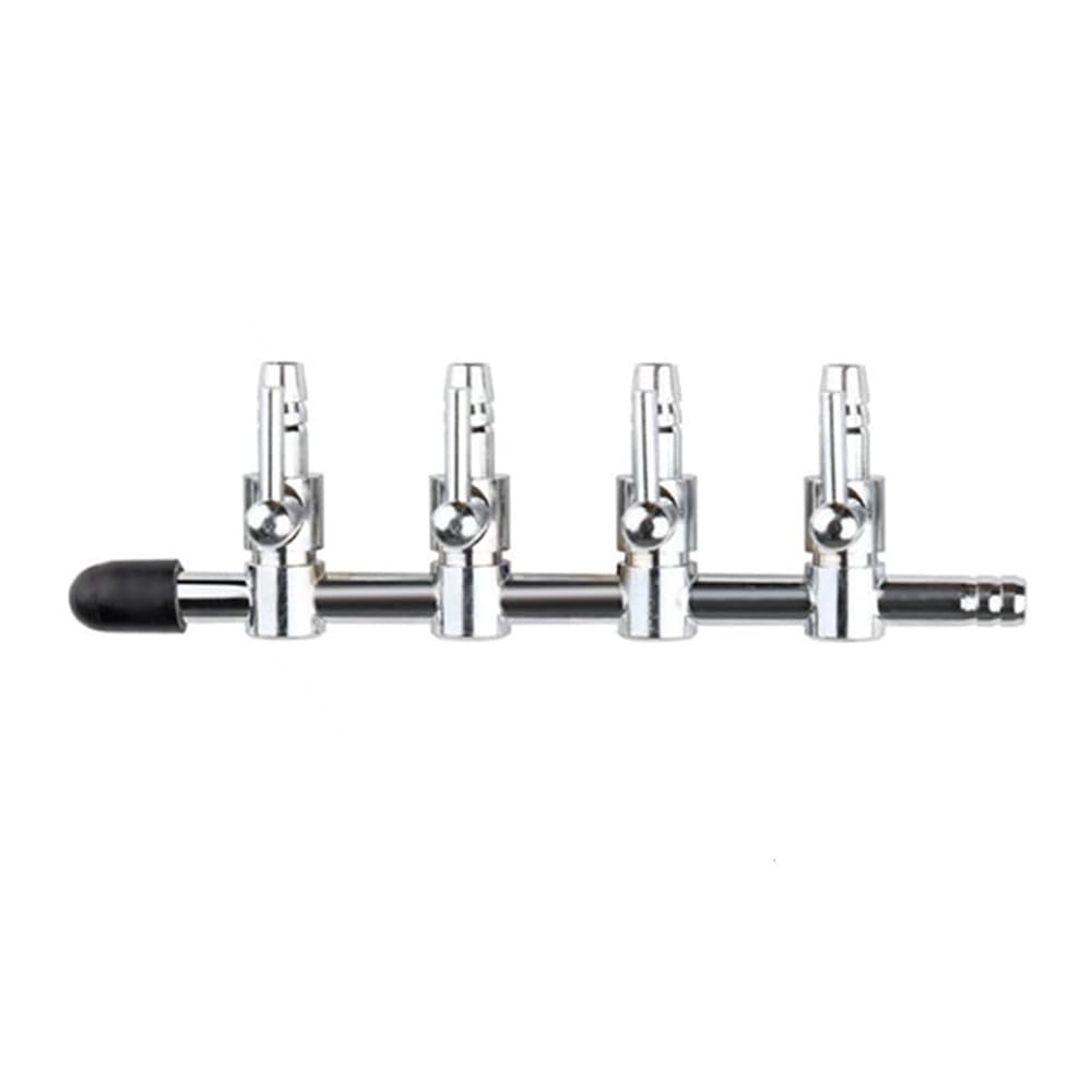 bnafes 2Pcs 4-Way Air Flow Control Lever Valve with Airline Tubing Connector for Aquarium