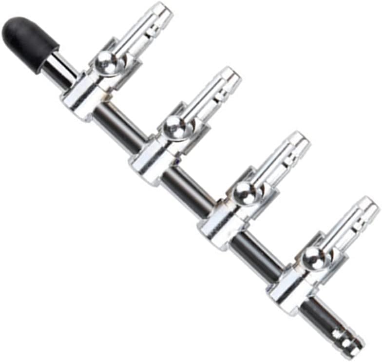 bnafes 2Pcs 4-Way Air Flow Control Lever Valve with Airline Tubing Connector for Aquarium