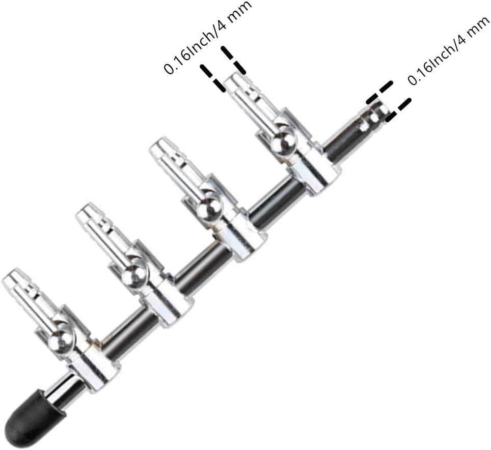 bnafes 2Pcs 4-Way Air Flow Control Lever Valve with Airline Tubing Connector for Aquarium
