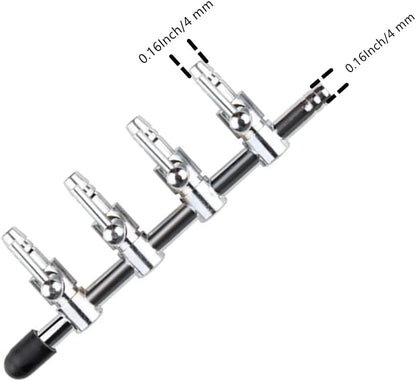 bnafes 2Pcs 4-Way Air Flow Control Lever Valve with Airline Tubing Connector for Aquarium