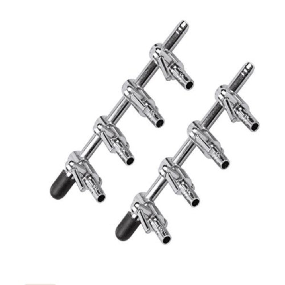 bnafes 2Pcs 4-Way Air Flow Control Lever Valve with Airline Tubing Connector for Aquarium