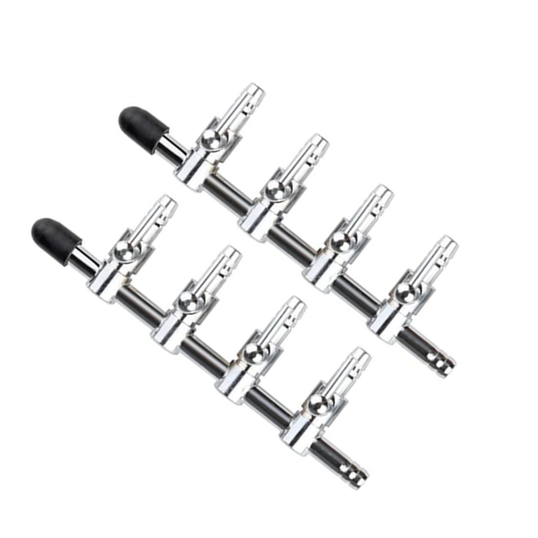 bnafes 2Pcs 4-Way Air Flow Control Lever Valve with Airline Tubing Connector for Aquarium