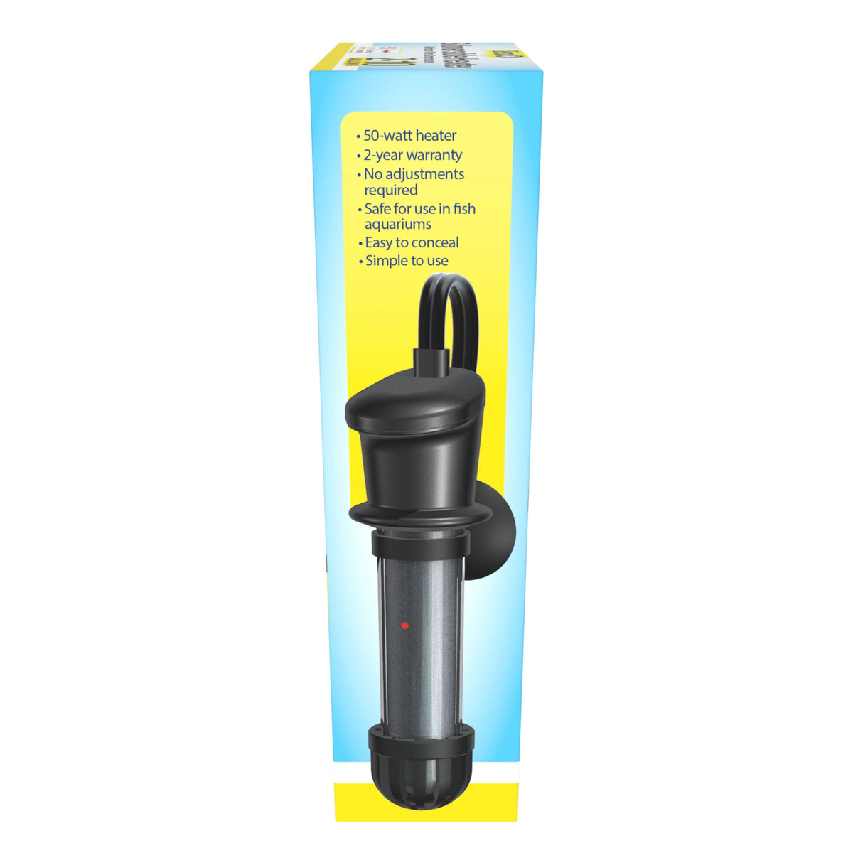 Tetra HT Submersible Aquarium Heater With Electronic Thermostat, 50-Watt, 2-10 Gallon