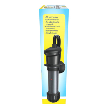 Tetra HT Submersible Aquarium Heater With Electronic Thermostat, 50-Watt, 2-10 Gallon
