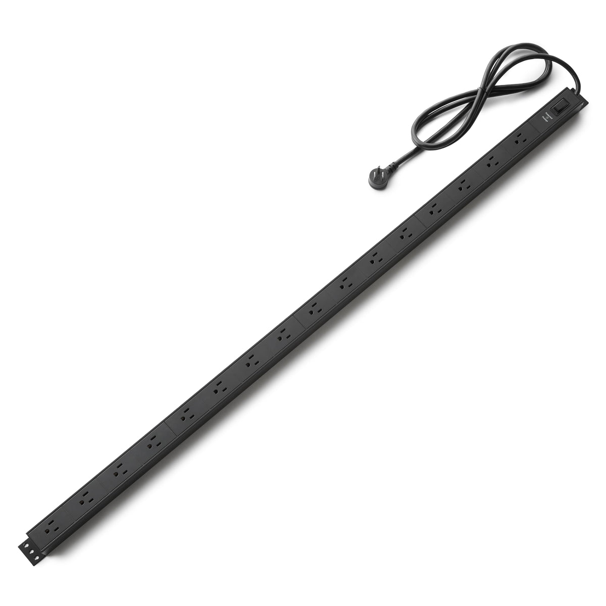 Amazon Basics Surge Protector Power Strip, 16-Outlet, Heavy Duty, Metal, 600 Joules, 6ft Extension Cord, Wide Spaced, Mountable, Black