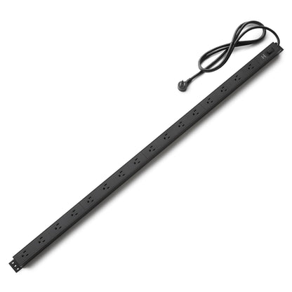 Amazon Basics Surge Protector Power Strip, 16-Outlet, Heavy Duty, Metal, 600 Joules, 6ft Extension Cord, Wide Spaced, Mountable, Black