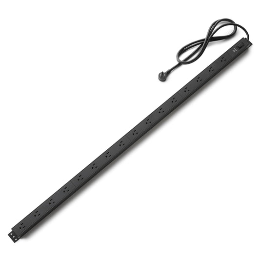 Amazon Basics Surge Protector Power Strip, 16-Outlet, Heavy Duty, Metal, 600 Joules, 6ft Extension Cord, Wide Spaced, Mountable, Black