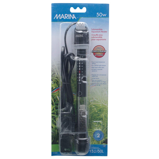 Marina Submersible Heater for Aquarium, 50-watt