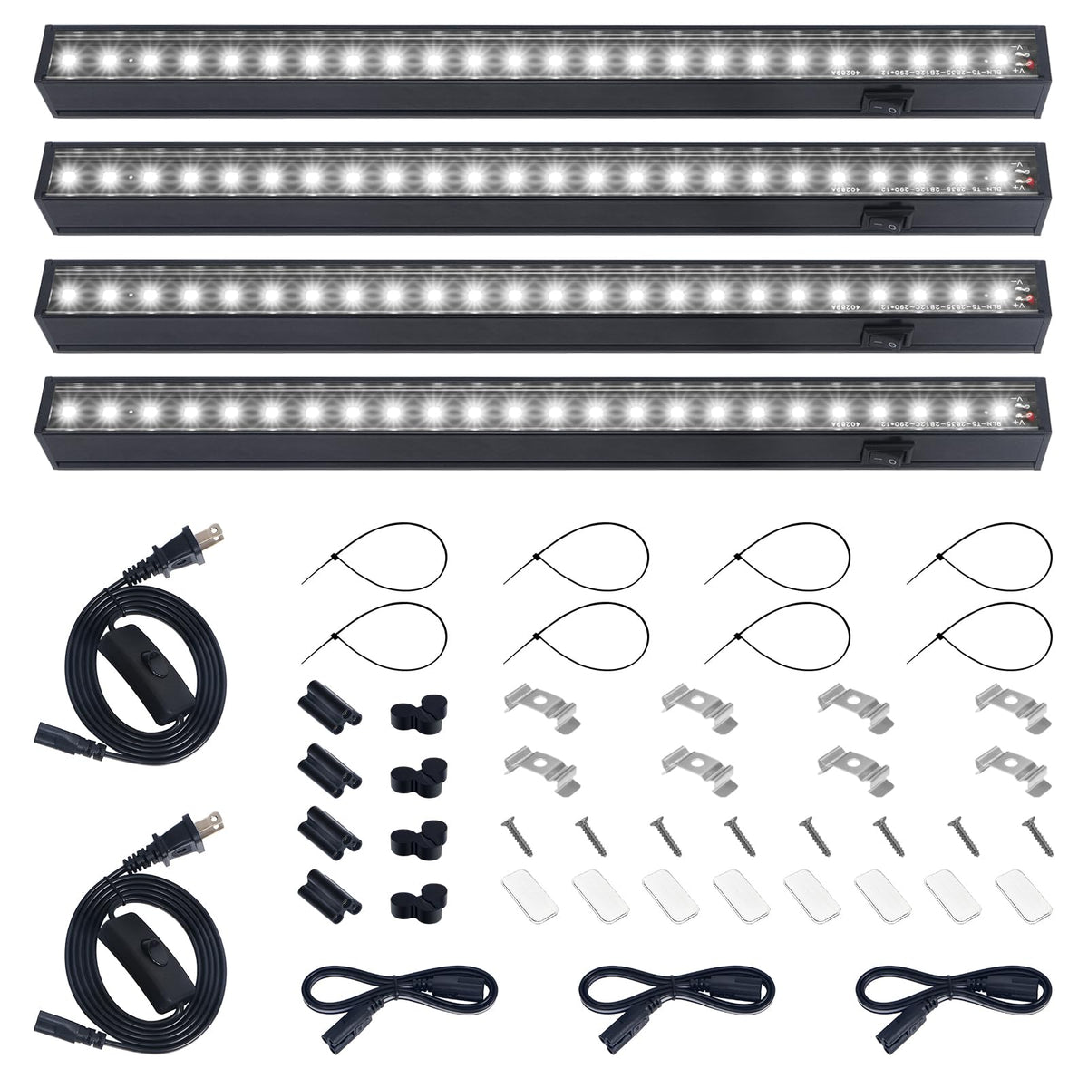 Barrina T5 Grow Lights for Indoor Plants, Full Spectrum, 1ft 5000K, 4 Packs