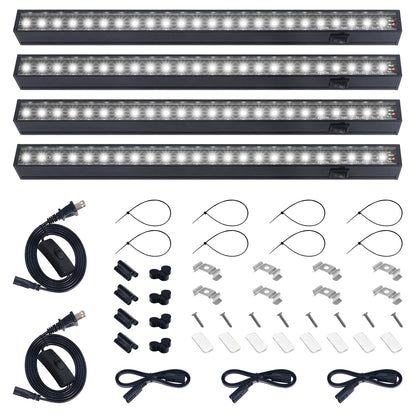 Barrina T5 Grow Lights for Indoor Plants, Full Spectrum, 1ft 5000K, 4 Packs