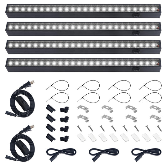 Barrina T5 Grow Lights for Indoor Plants, Full Spectrum, 1ft 5000K, 4 Packs
