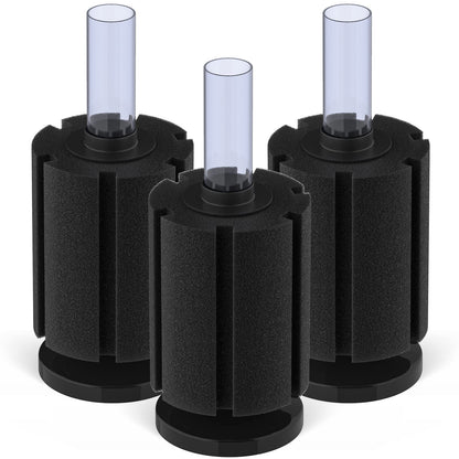 Pawfly Large Aquarium Bio Sponge Filter Quiet Betta Fry Shrimp and Small Fish Foam Filter for Fish Tank up to 50 Gallon, 3 Pack