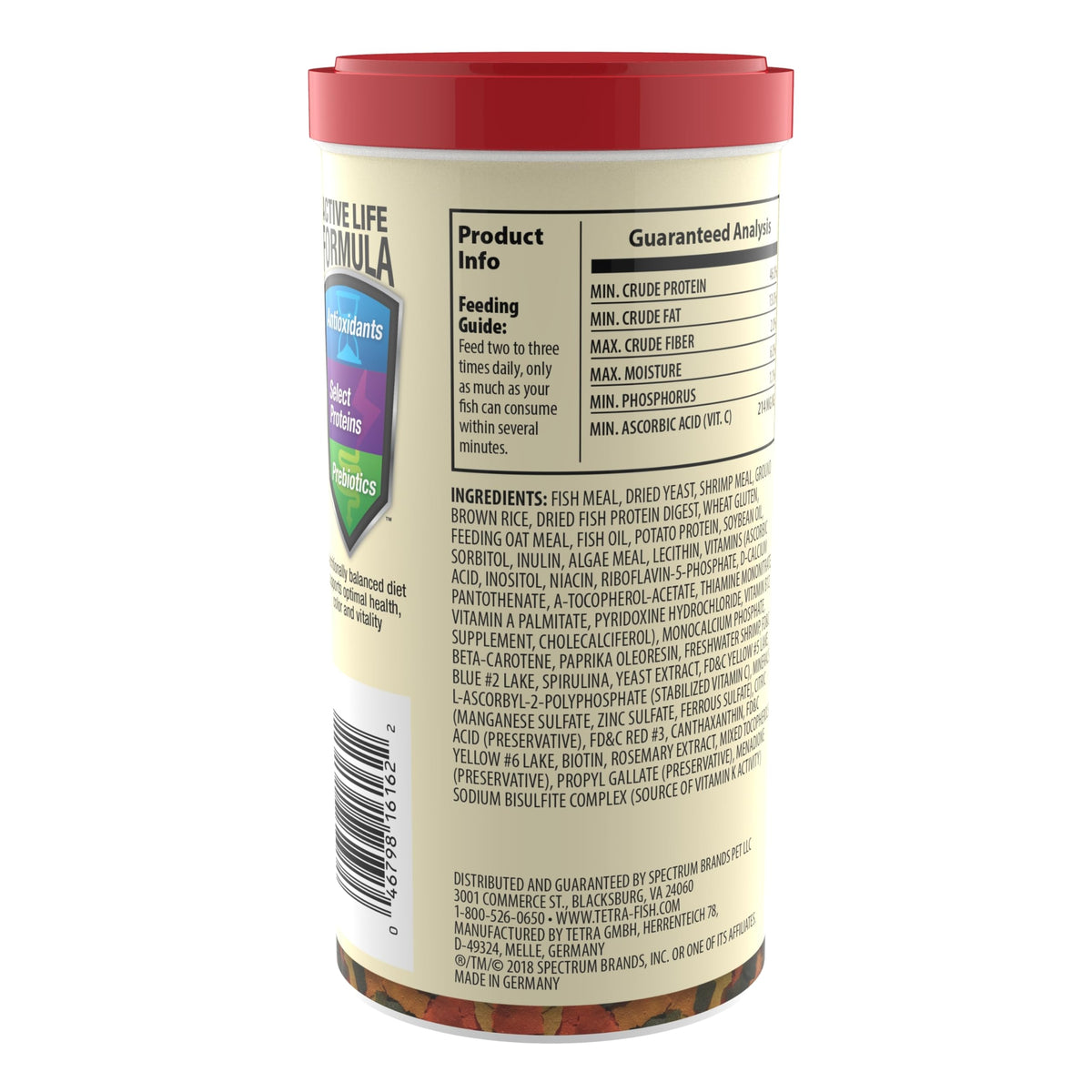 TetraColor Tropical Flakes, Color Boosting Fish Food, Nutritionally Balanced Diet for Tropical Fish, 7.06 oz