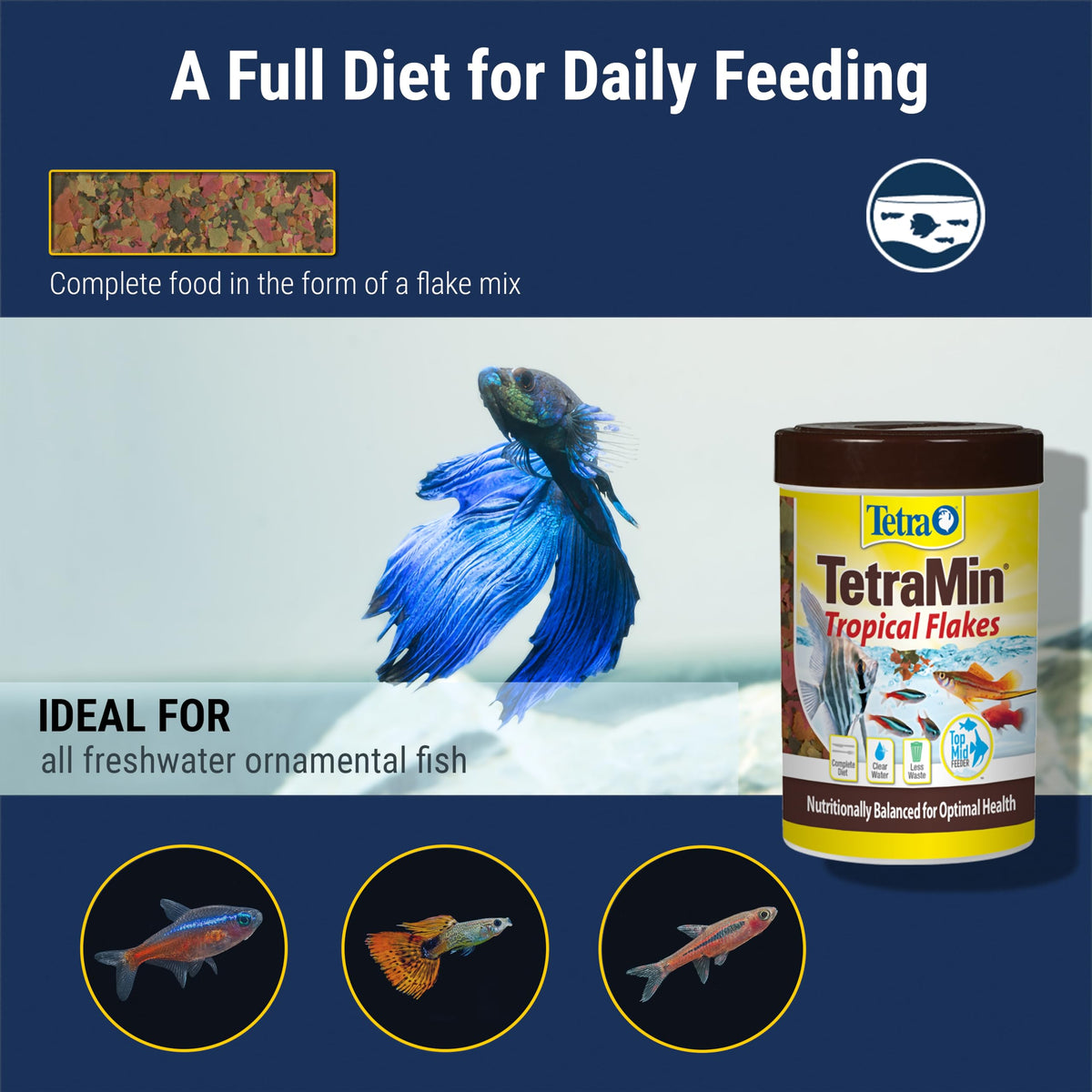 TetraMin Tropical Flakes Fish Food, 7.06 oz